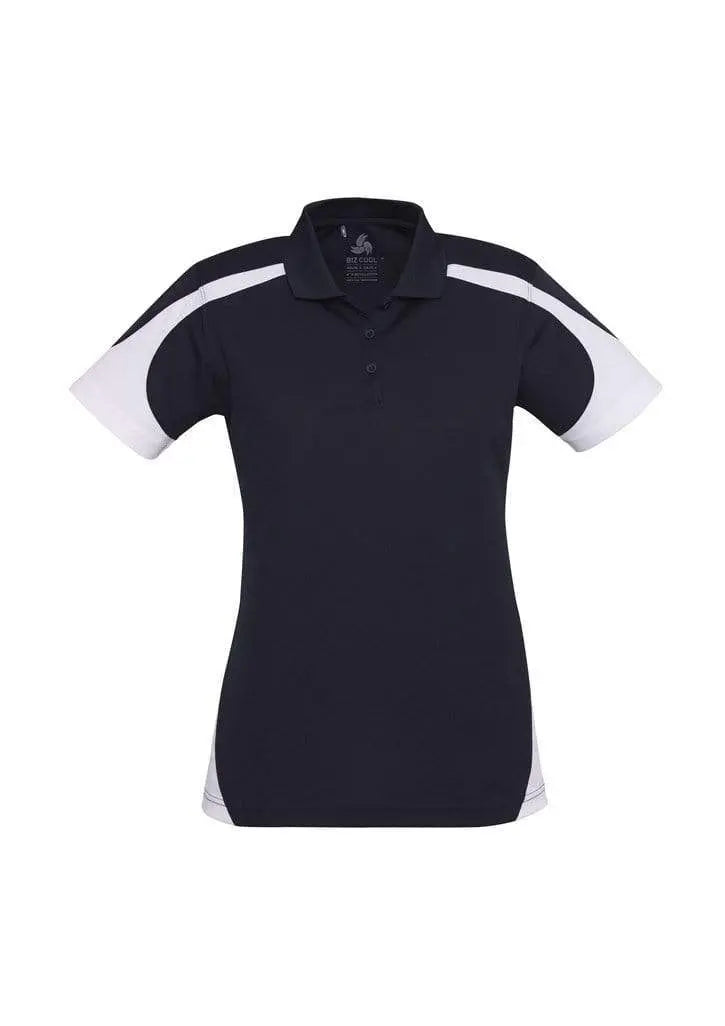 Biz Collection Casual Wear 8 / Black/White Biz Collection Talon Ladies Polo P401LS
